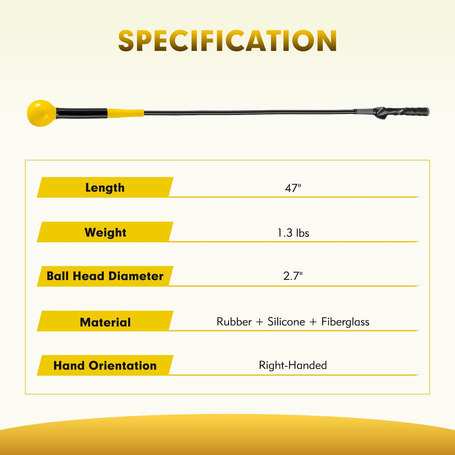 GYMAX Golf Swing Trainer Warm-Up Stick with Grip Trainer for Rhythm