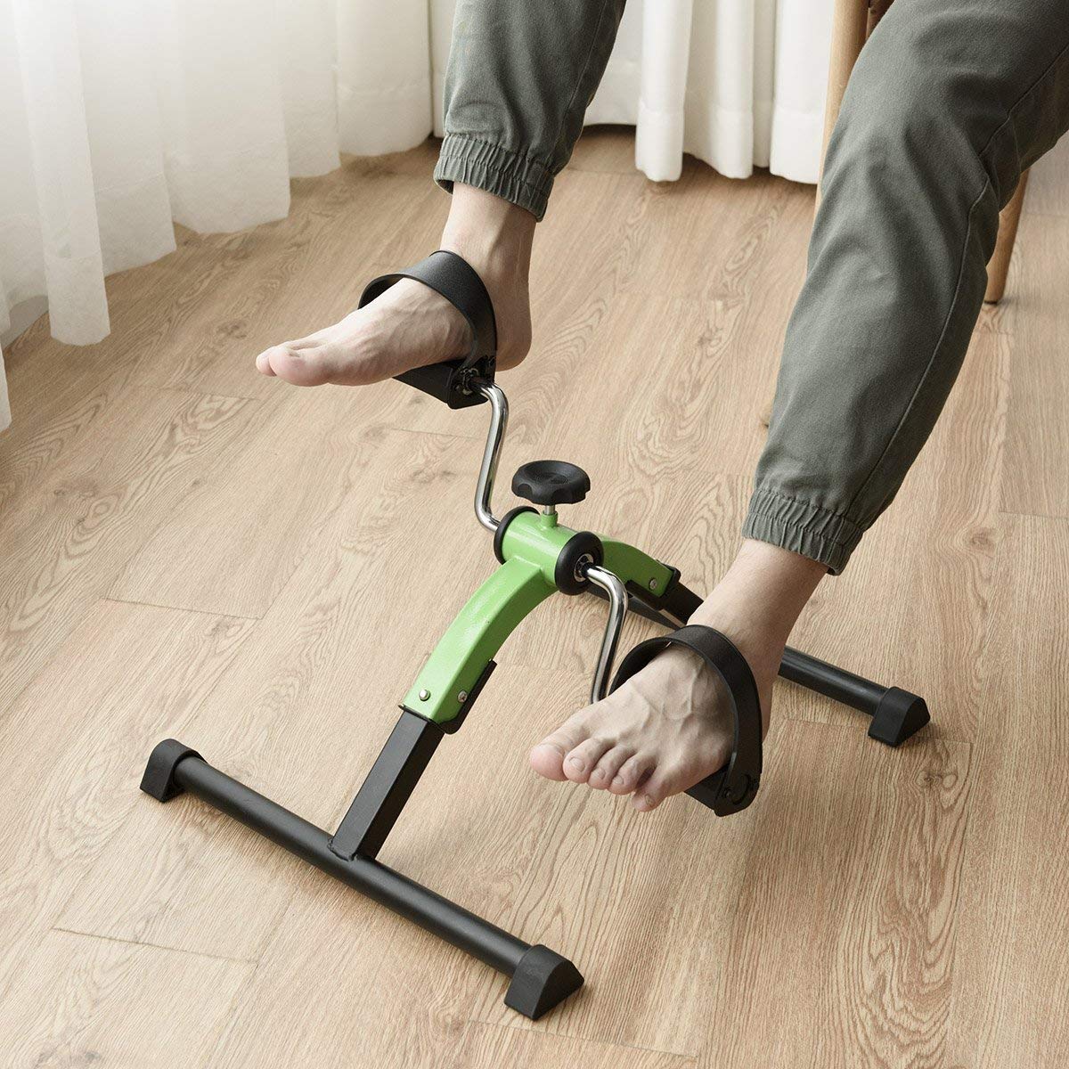 Gymax Pedal Exerciser Folding Portable Mini Exercise Bike Fitness Equipment