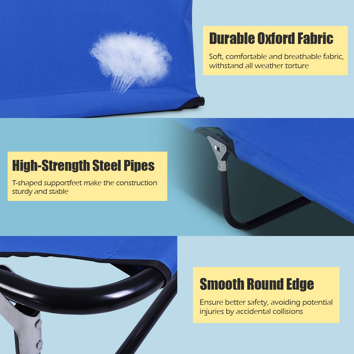 Gymax Folding Camping Cot, Portable Sleeping Cot Ultra Lightweight Heavy Duty Bed