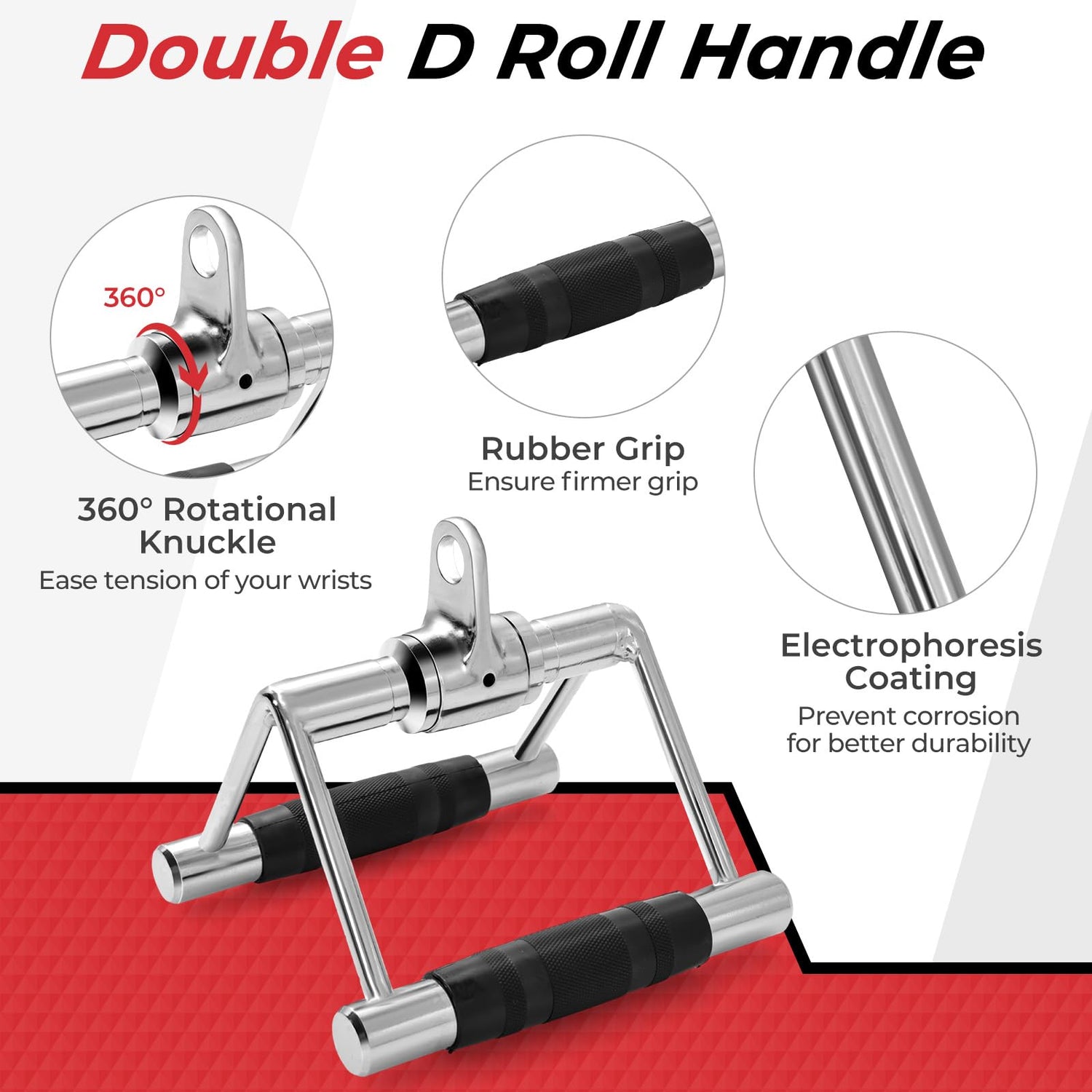 GYMAX Home Gym Accessories, Cable Machine Attachment Set with Snap Hooks