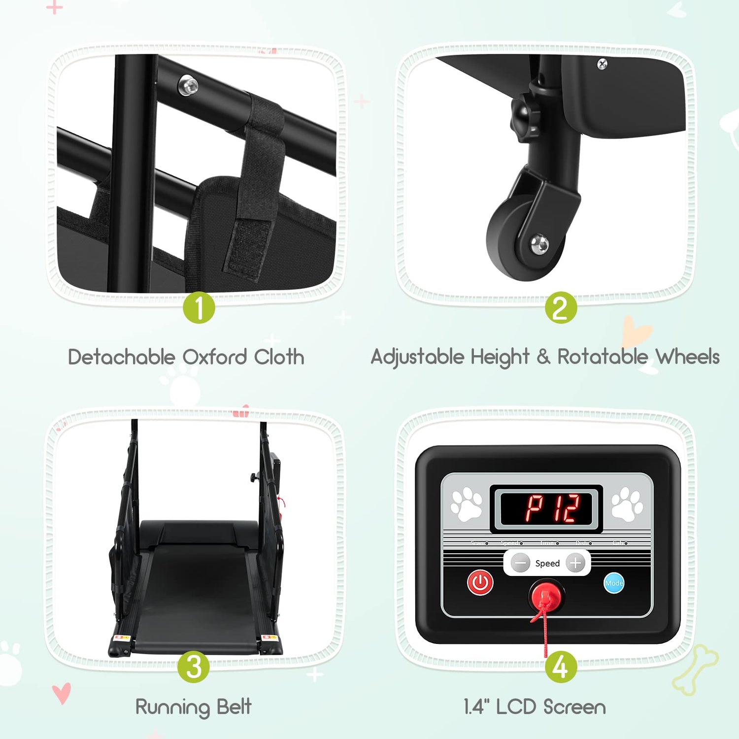 GYMAX Small or Medium Dog Running Machine with LCD Display