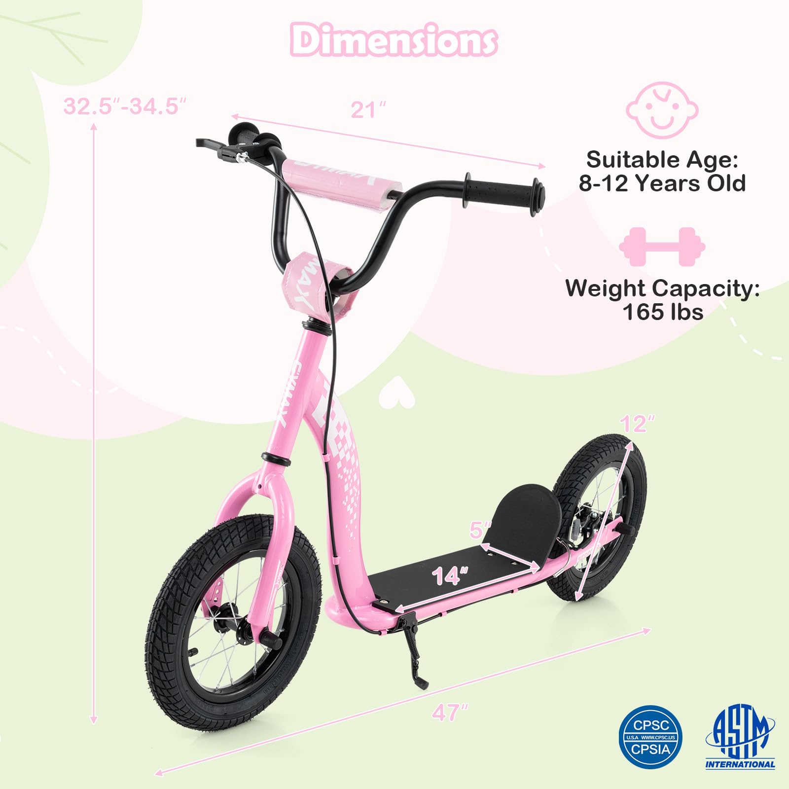 GYMAX Scooter Kick Scooter for Adults Teens Kids – Gymax