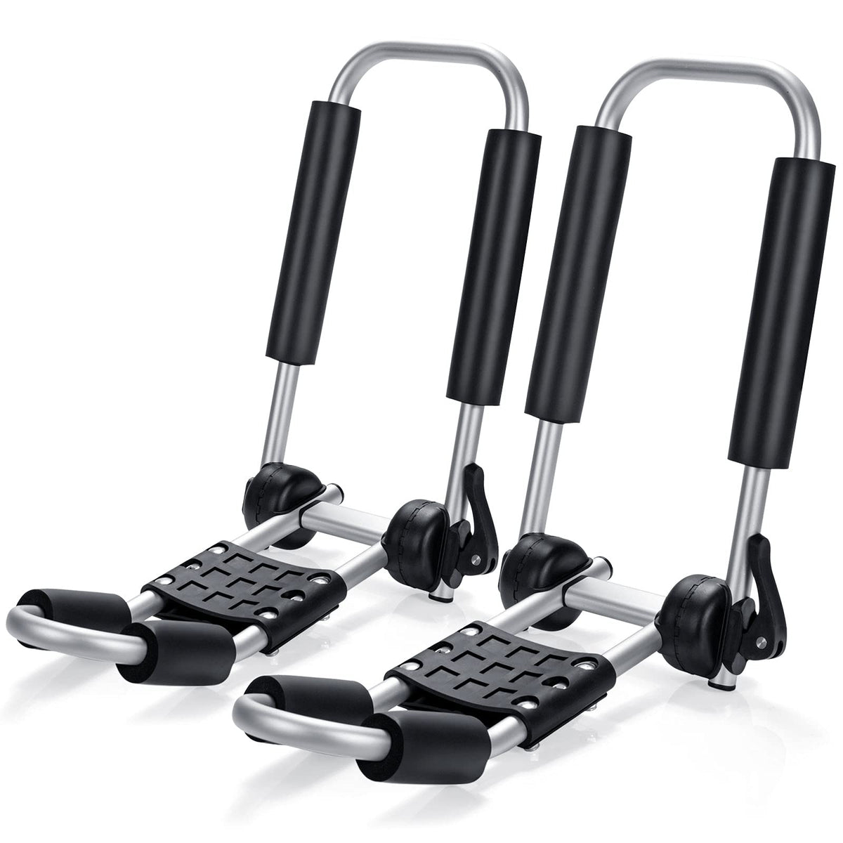 Kayak Jay Rack GYMAX 2Pcs J-Bar Kayak Roof Rack, Universal Foldable Kayak Carrier for ...